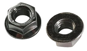 5/16"-18 Non-Serrated Hex Flange Nut, Grade 5, Steel, Zinc Clear (Box of 2,000)
