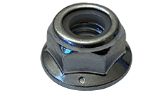 #10-24 UNC Flange Stop Nut Nylon Insert Lock Nut, Low Carbon Steel, Zinc Clear (Box of 2,000)