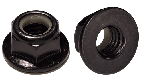 5/16"-18 Flange Stop Nut Nylon Insert Lock Nut, Low Carbon Steel, Black Oxide (Box of 1,000)