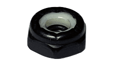 #10-24 NTM Nylon Insert Lock Nut, 18-8 Stainless Steel, Black Oxide (Box of 3,000)
