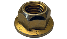 5/8"-11 UNC Top Lock Flange Nut, Grade G, Steel, Zinc Yellow (Box of 300)