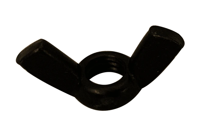 #6-32 Cold Forged Wing Nut, Low Carbon Steel, Black Oxide (Box of 2,000)