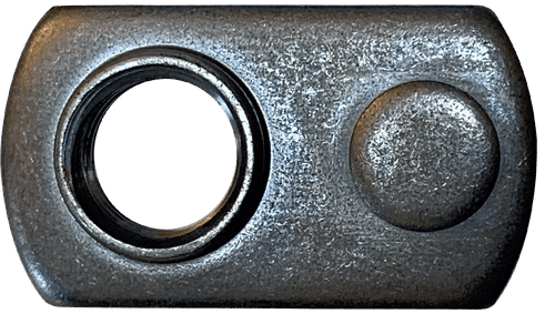 5/16"-18 One Projection Tab Weld Nut, Steel, Plain (Box of 1,000)