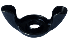 #10-24 Stamped Wing Nut, Low Carbon Steel, Black Oxide (Box of 2,000)