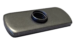 3/8"-16 Spot Weld Center Hole Tab Weld Nut, Steel, Plain (Box of 1,000)