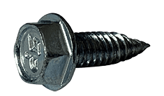 #8-32 x 1/2" Hex Washer Head Unslotted Self Piercing Screw, Machine Screw Thread, Steel Zinc Clear (Box of 6,000)