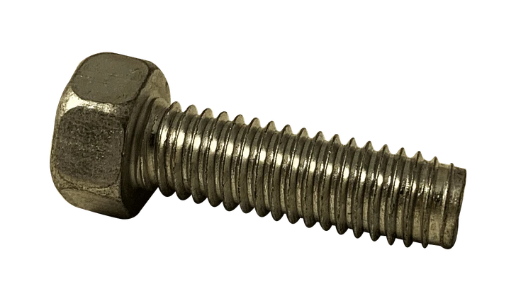 1/4"-20 x 5/8" Indented Hex Head Unslotted Thread Rolling Screw, Steel Zinc Clear & Wax (Box of 3,000)