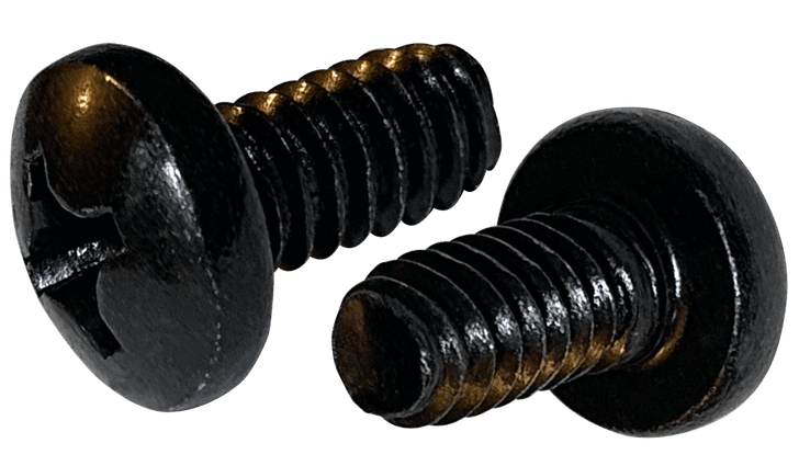 #6-32 x 3/16" Pan Head Phillips Thread Rolling Screw, Steel Zinc Black & Wax (Box of 10,000)
