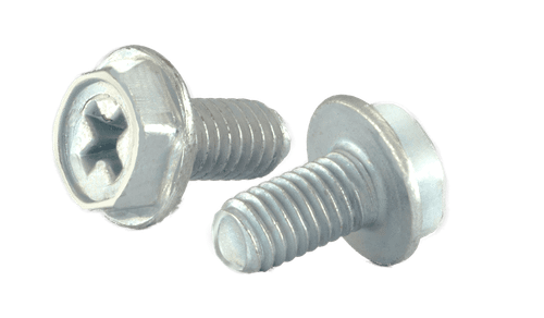 #4-40 x 1/2" Hex Washer Head Phillips/Slotted Combo Thread Rolling Screw, Steel Zinc Clear & Wax (Box of 10,000)
