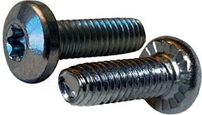 #8-32 x 3/8" Pan Head, Serrated Torx (6-Lobe) Thread Rolling Screw, Steel Zinc Clear & Wax (Box of 10,000)