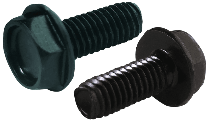 1/4"-20 x 1" Hex Washer Head Unslotted Thread Rolling Screw, Steel Black Oxide & Wax (Box of 2,500)