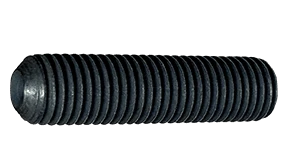 #10-32 x 1" Cup Point Socket Set Screw, Fine Thread, Alloy Steel, Thermal Black Oxide (Box of 5,000)