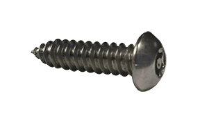 #8-15 x 1" Pin-In Torx Button Head Security Sheet Metal Screw, Type A, 18-8 Stainless Steel (Box of 2,500)