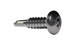 #8-18 x 1/2" Pan Head Pin-In Torx Security Tek Screw, 18-8 SS (Box of 3,000)