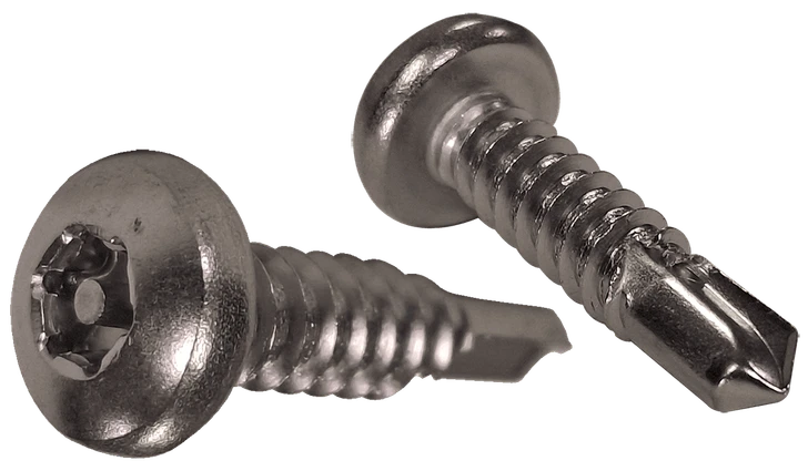 #6-20 x 3/8" Pan Head Pin-In Torx Security Tek Screw, 410 SS (Box of 3,000)