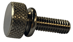 #10-32 x 1/2" Knurled Thumb Screw with Washer Face, Aluminum - FT (Box of 100)