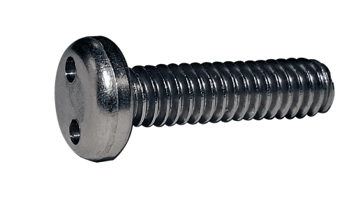 #6-32 x 1/2" Spanner Drive Pan Head Security Machine Screw, 18-8 Stainless Steel - FT (Box of 5,000)