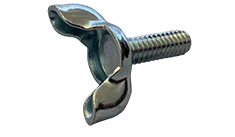 #10-24 x 3/4" Stamped Wing Screw, Type D, Steel, Zinc Clear (Box of 200)