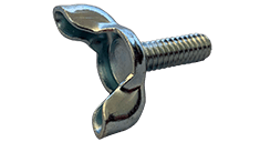 #10-32 x 1/4" Stamped Wing Screw, Type D, Steel, Zinc Clear (Box of 200)