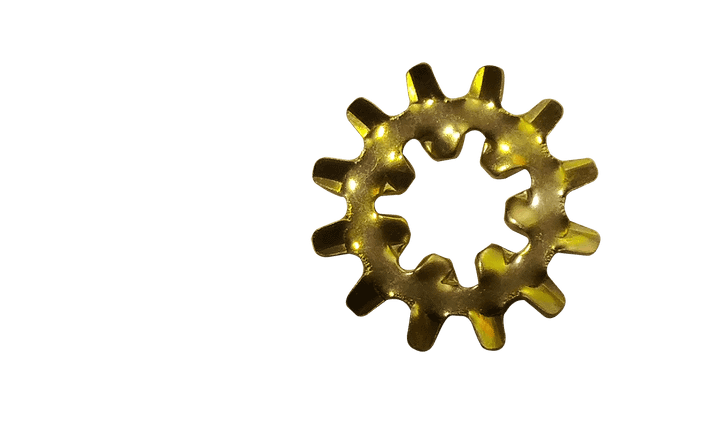 10 Combination External/Internal Tooth Lock Washer, Steel, Zinc Yellow (Box of 10,000)