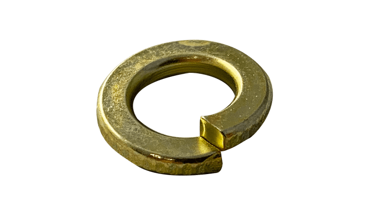 7/16 Split Lock Washer, Steel, Zinc Yellow (96 HR) (Box of 2,500)