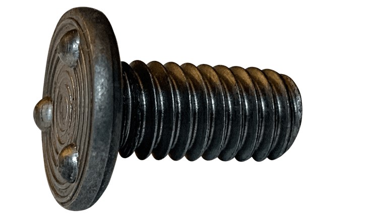 #8-32 x 3/8" Weld Screw with Nibs on Top of Head, Steel, Plain - FT (Box of 5,000)