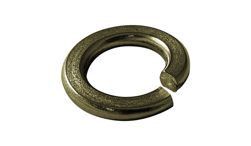5/8 Medium Split Lock Washer, Steel, Zinc Yellow (Box of 2,000)