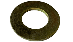 9/16 USS Flat Washer, Thru-Hardened Steel, Zinc Yellow (Box of 400)