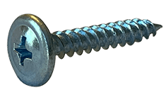 #8 x 1/2" K-Lathe Screw, Modified Truss Head (K-Lath) Phillips, Zinc Plated (Box of 5,000)