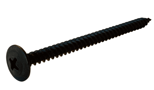 #8 x 1-1/4" K-Lathe Screw, Modified Truss Head (K-Lath) Phillips, Black Oxide (Box of 3,000)