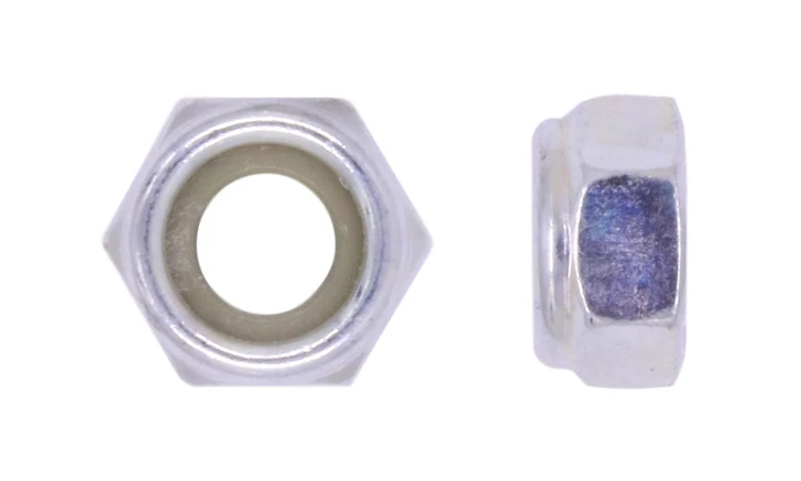 M4-0.70  Nylon Insert Lock Nut, Din 985, Class 10, Zinc Clear
