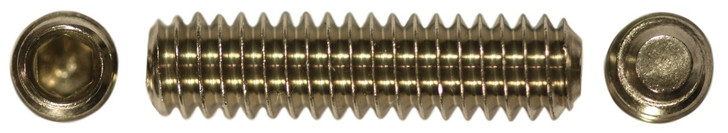 #10-24 x 3/4" Flat Point Socket Set Screw, 316 Stainless Steel, Domestic