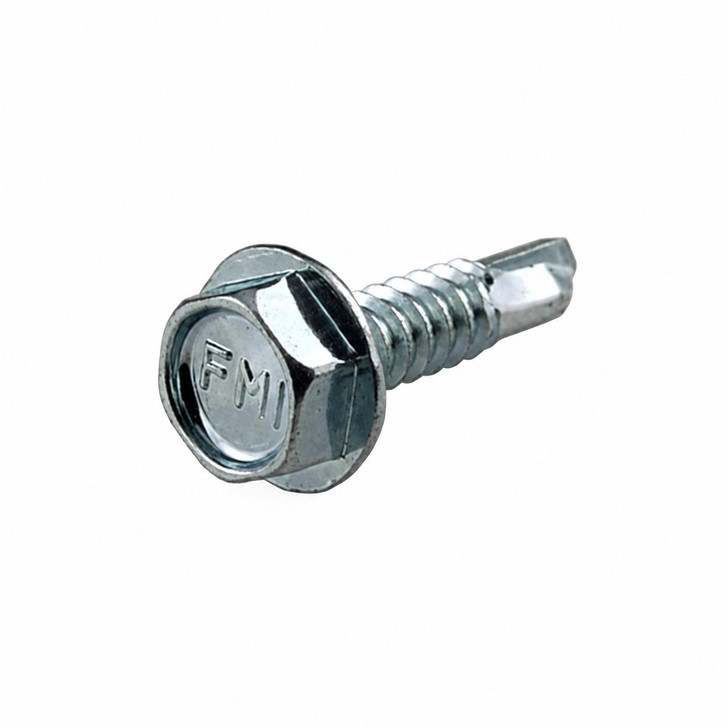 5/16" x 1" TEK 3 HWH Serrated Self Drilling Screws (7/16" AF), Trivalent RoHS (Box of 1,800)
