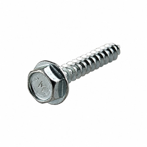 #14 x 3/4" Garage Door HWH Serrated Sheet Metal Screws (7/16" AF), Type AB, Zinc (Box of 3,500)