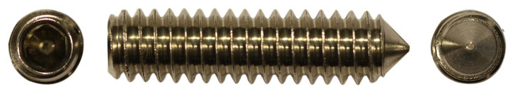 5/16"-18 x 3/8" Cone Point Socket Set Screw, 18-8 Stainless Steel (Box of 2500)