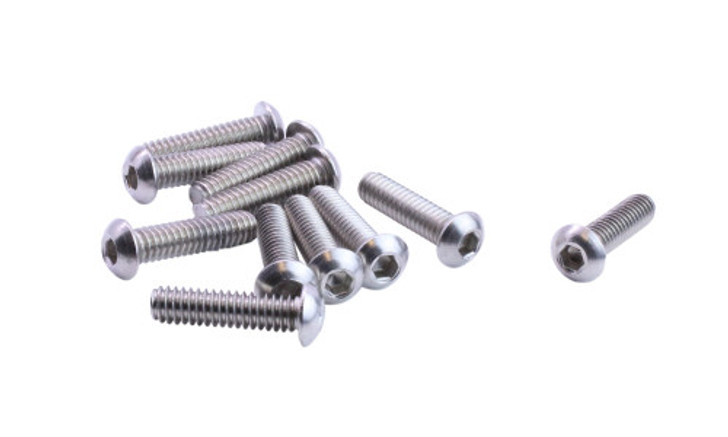 #6-32 x 1/8" Button Head Socket Cap Screw, 18-8 Stainless Steel (Package of 100)
