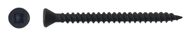 #6 x 1-1/4" Trim Head Square Drive Screw, Steel, Phosphate Coated (Box of 10000)