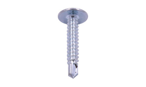 #10 x 1/2 Self-Drilling K-Lath Tek Screw, Square Drive Modified Truss Wafer Head, Zinc (Box of 6000)