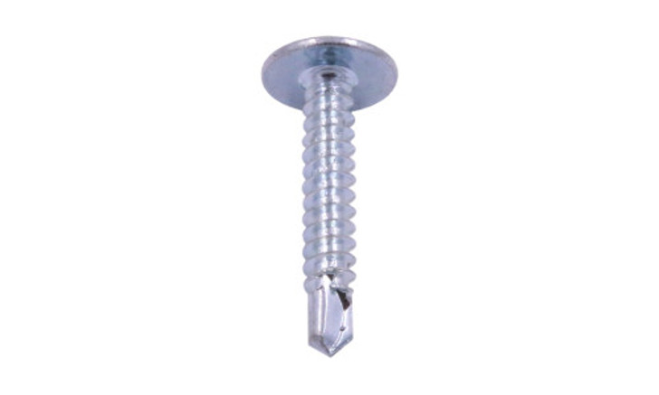 #10 x 1-1/4 Self-Drilling K-Lath Tek Screw, Square Drive Modified Truss Wafer Head, Zinc (Box of 4000)