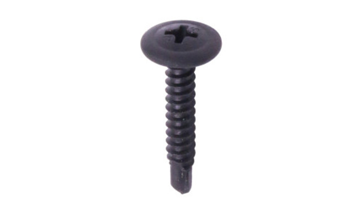 #8 x 1-1/4 Self-Drilling K-Lath Tek Screw, Black Oxide, Modified Truss Wafer Head, Phillips (Box of 5000)