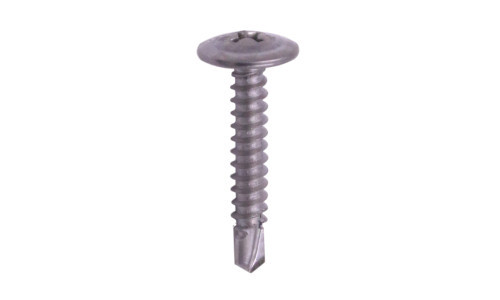 #8 x 1 Self-Drilling K-Lath Tek Screw, 18-8 Stainless Steel, Modified Truss Wafer Head, Phillips (Box of 2000)