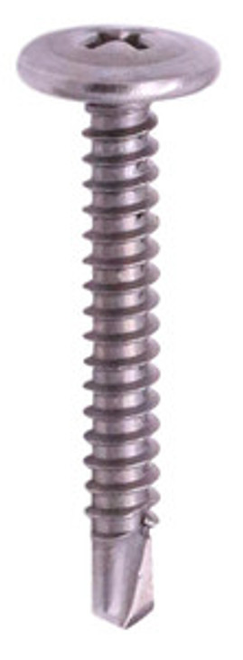 #8 x 1-1/4 Self-Drilling K-Lath Tek Screw, 410 Stainless Steel, Modified Truss Wafer Head, Phillips (Box of 3000)