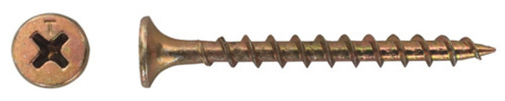 #10 x 4" Phillips Bugle Head Deck Screw, Zinc Yellow (Box of 800)