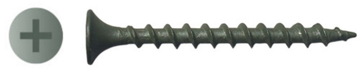#6 x 1-5/8" Phillips Drive, Bugle Head Deck Screw, WAR Coated (Box of 5000)