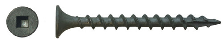 #10 x 3-1/2" Square Drive, Bugle Head Deck Screw, WAR Coated, Type 17 Point (Box of 1000)