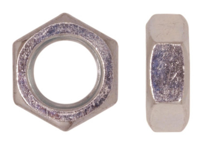 1-1/2"-6 UNC Hex Jam Nut, Grade A, Steel, Zinc Clear (Package of 5)