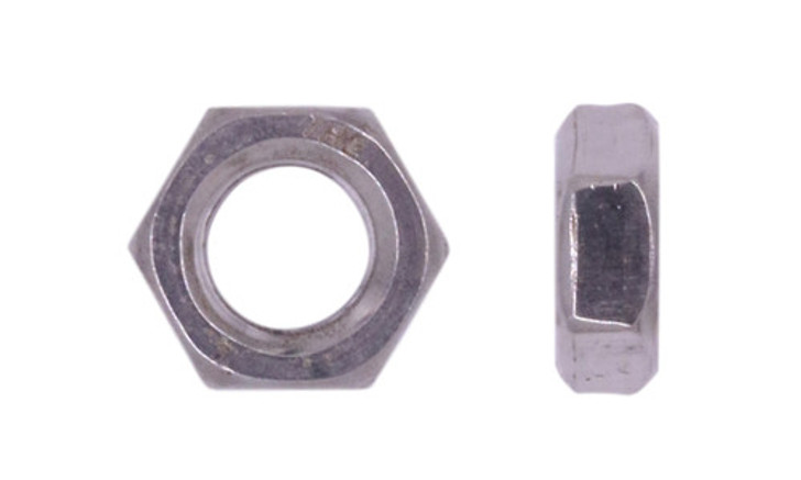 1/4"-20 UNC Hex Jam Nut, 18-8 Stainless Steel, Plain (Box of 3500)