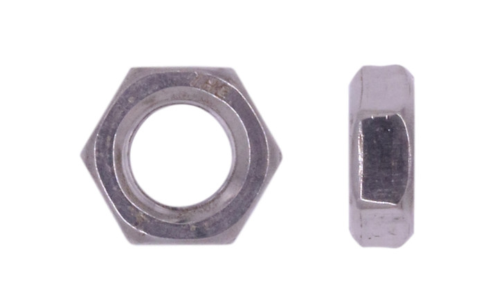1-3/4"-5 UNC Hex Jam Nut, 18-8 Stainless Steel, Plain (Box of 25)