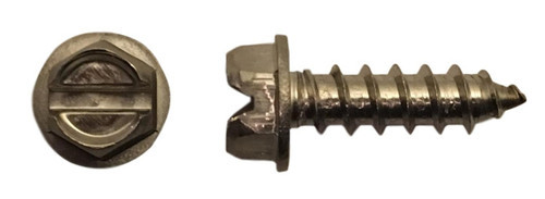 #6-18 x 3/4" Slotted Hex Washer Head Sheet Metal Screw, Type A, 316 Stainless Steel (Box of 5000)
