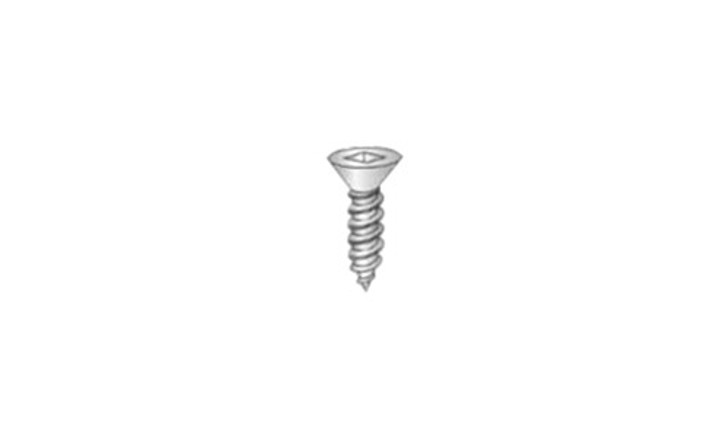 #14-10 x 1-1/2" Square Flat Head Sheet Metal Screw, Type A, Steel, Zinc Plated (Box of 2000)